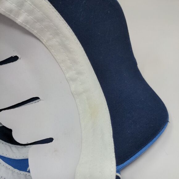 Topsail Island North Carolina Strapback Hat Blue OSFA Embroidered Colorblock - Picture 7 of 8